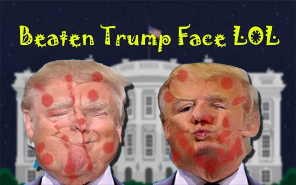 Beaten Trump Face LOL - Funny Face Deformation Game Online