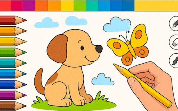 Draw with Pencils - Coloring Book! Creative Art Game Online