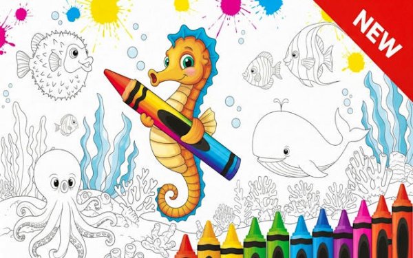 Sea Animal Coloring Book Online Game